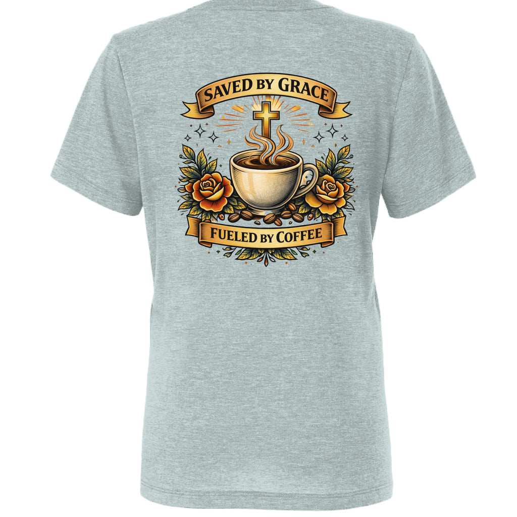 Dusty Blue Triblend - BACK